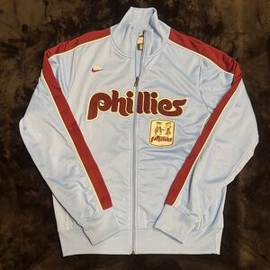 Vintage Nike Light Blue Phillies Track Jacket  (Phil and Phillis)